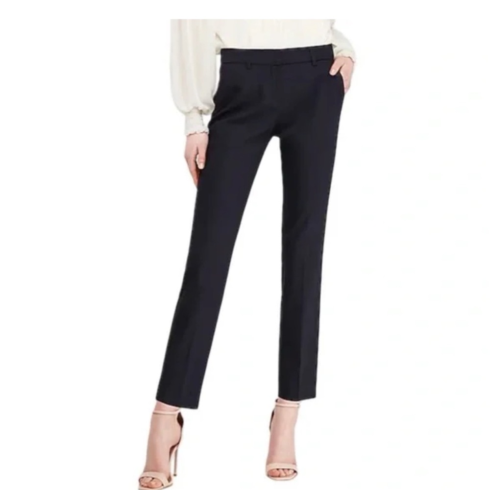 Express Women's Columnist Navy Straight Leg Pants